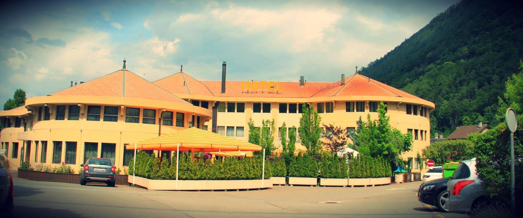 Hotel Restaurant La Porte D'Octodure Martigny Exterior foto